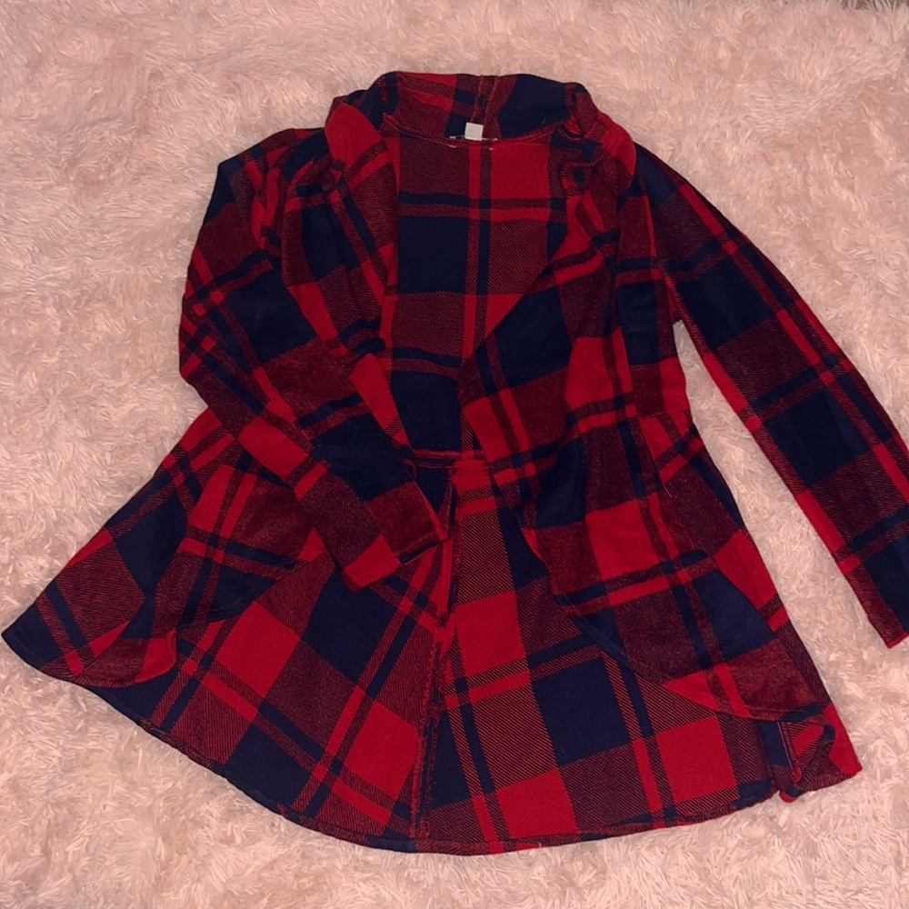 Flannel Wool Trench Style Jacket